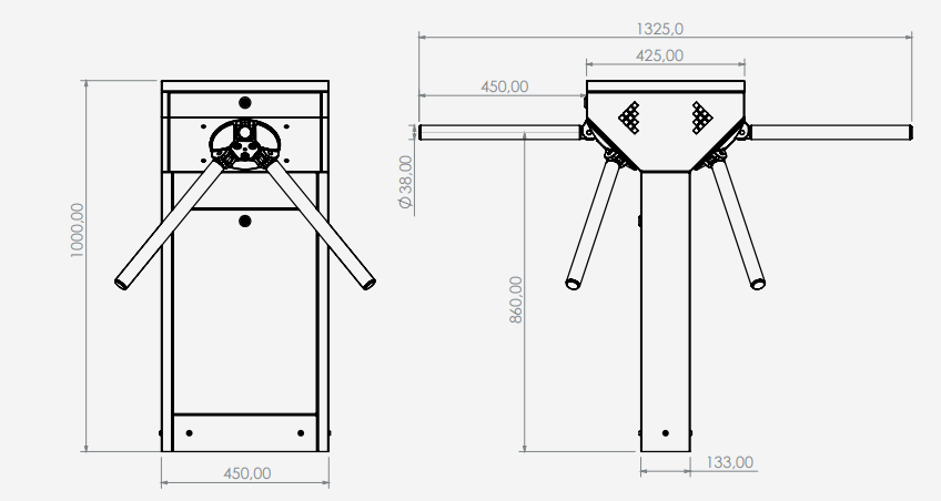 Tripod Turnstile Double - SCT120-D